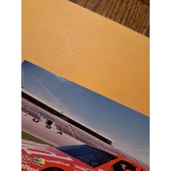Vintage 1990 Jeff Bodine Budweiser #11 Ford NASCAR Postcard Unused - Picture 2 of 3